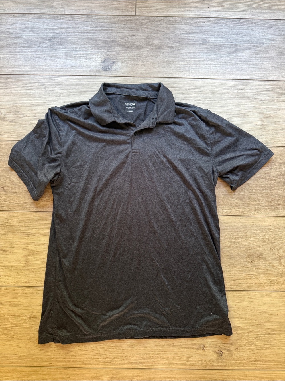 Old Navy Kids Dark Charcoal Cloud 94 Soft Performance Polo